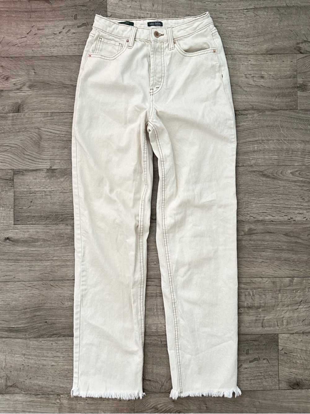 wild fable White High-Rise Straight Leg Jeans